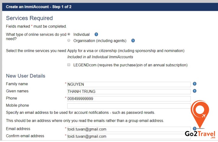bước đầu tiên trong xin visa đi úc
