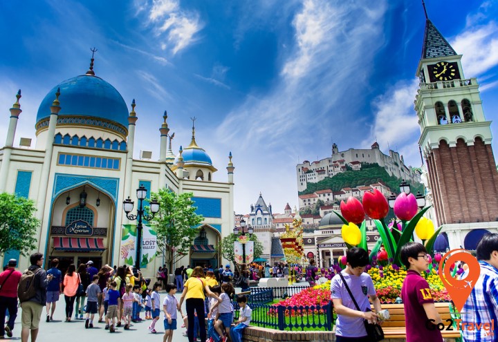 Công viên giải trí EVERLAND với rất nhiều trò chơi hấp dẫn.