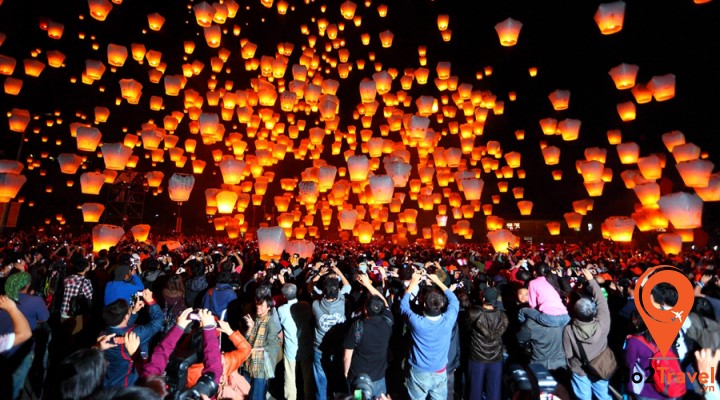 hội thả đèn trời cầu may