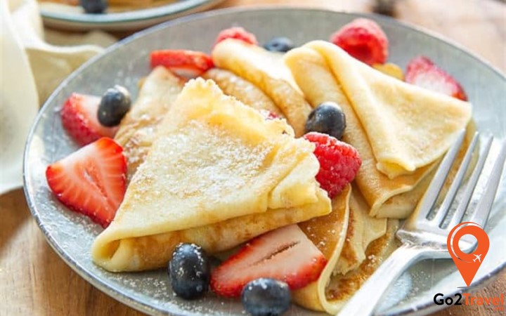 Bánh Crepe (bánh kếp) có xuất xứ từ vùng Bretagne, nước Pháp