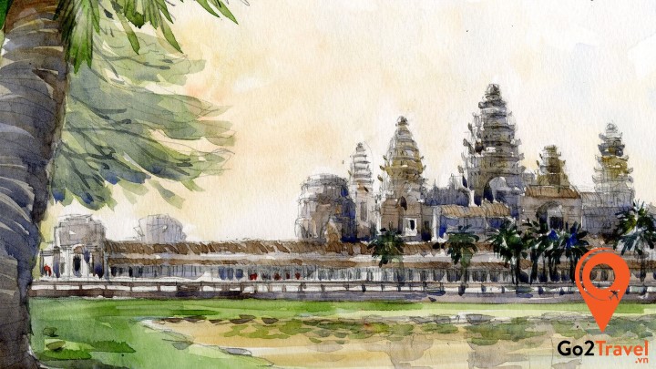 Tranh vẽ ở Angkor Wat