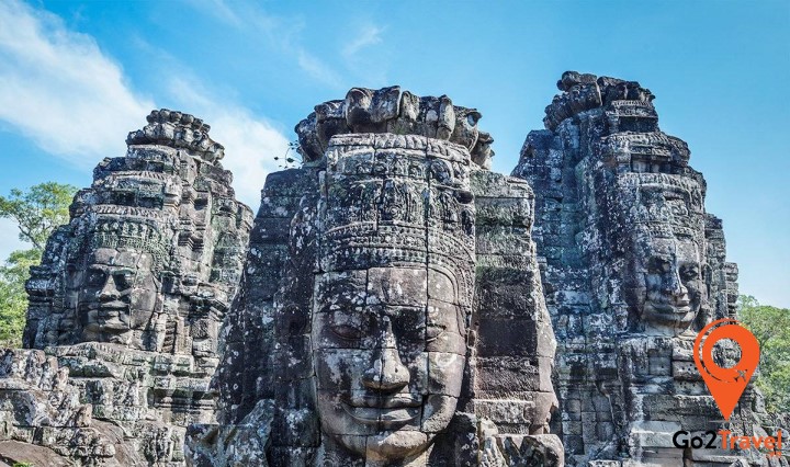 những pho tượng tại Bayon với 4 mặt và vẻ tĩnh tại cũng là một trong những bí ẩn của thế giới