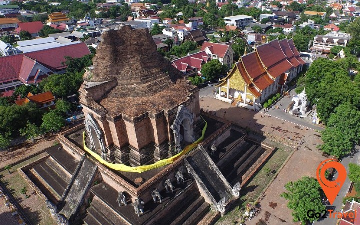Chùa Chedi Luang cũng là nơi đặt cột trụ của thành phố Chiang Mai